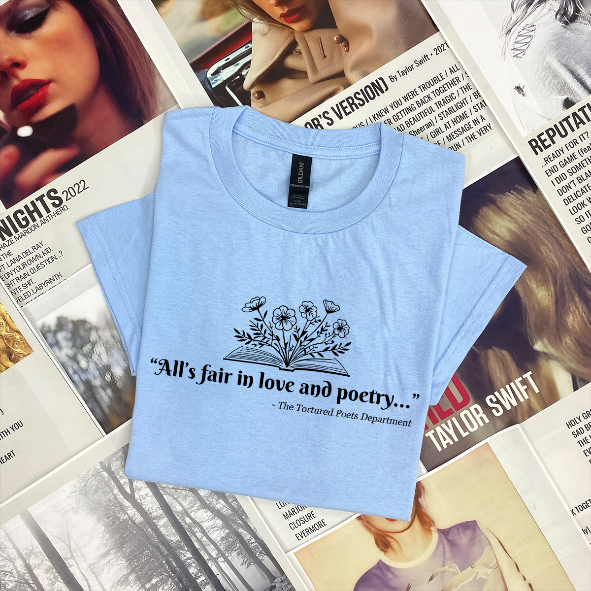 alls fair in love and poetry ttpd book flowers shirt 1713152145362.jpg